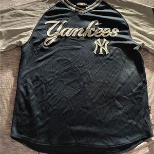 Stitches Navy and Gray Athletic Jersey Large Youth